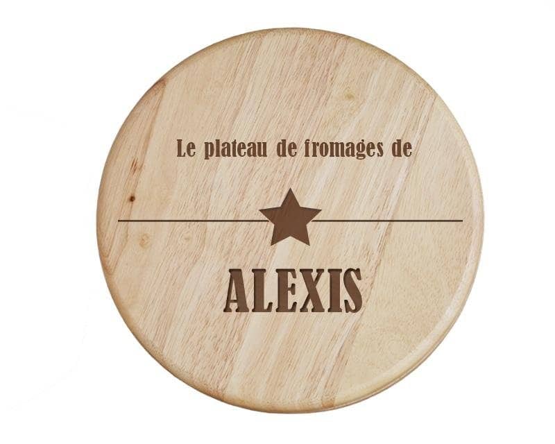 Set à fromage personnalisé pour un Alexis