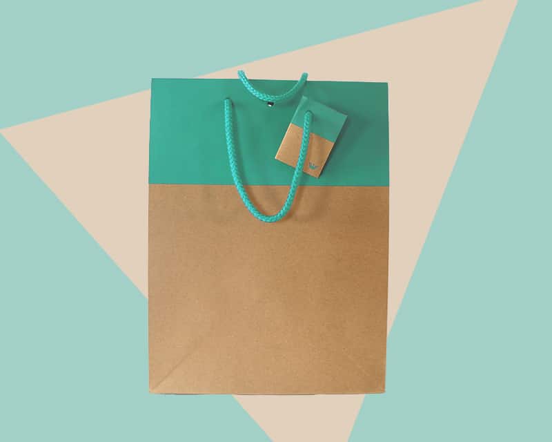 Sac Cadeau - Kraft Bleu Lagon