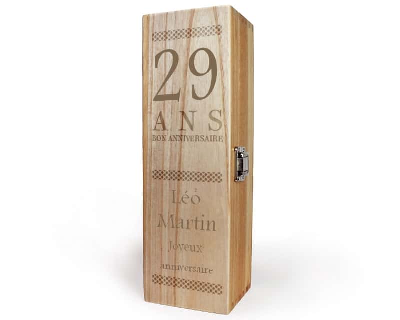 Caisse à vin personnalisable homme 29 ans