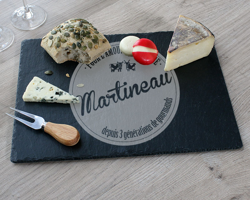 Plateau à Fromage en Ardoise Gravé