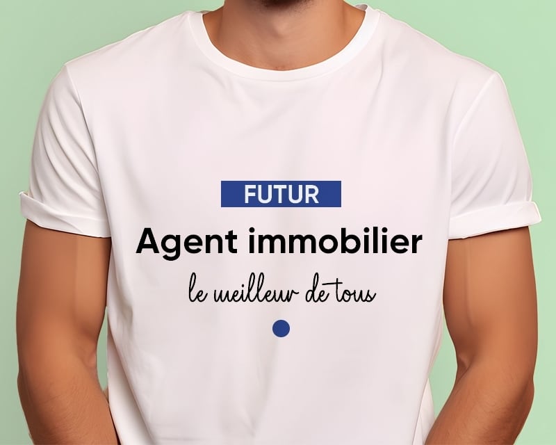 Tee shirt personnalisé homme - Futur agent immobilier