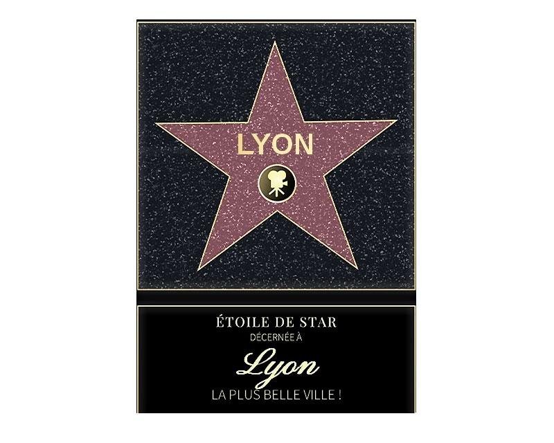 Affiche etoile de star personnalisé Lyon