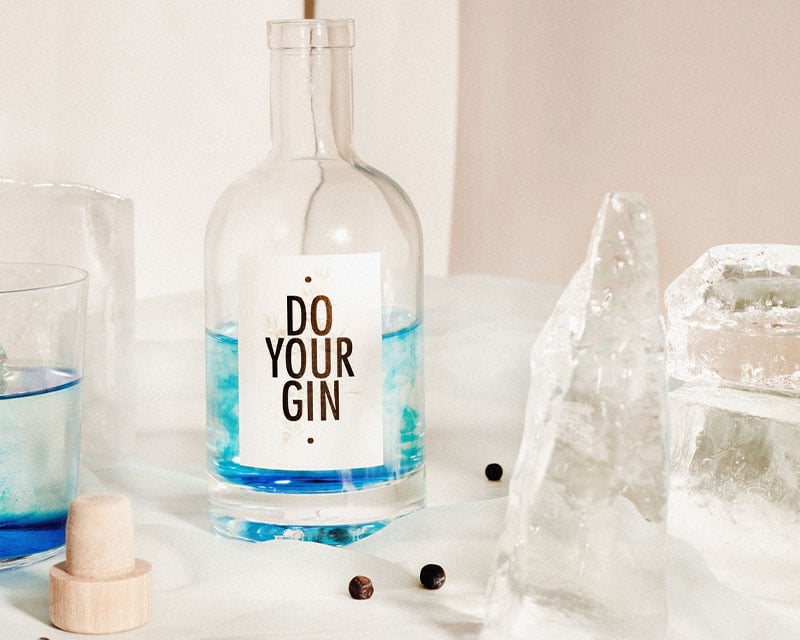 Kit de fabrication de gin avec un verre personnalisé