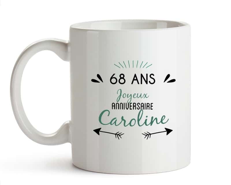 Mug avec message positif femme 68 ans