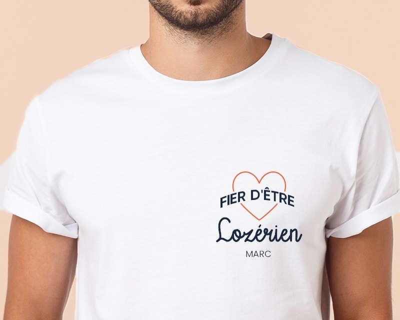 Tee shirt personnalisé homme - Fier d'être Lozérien