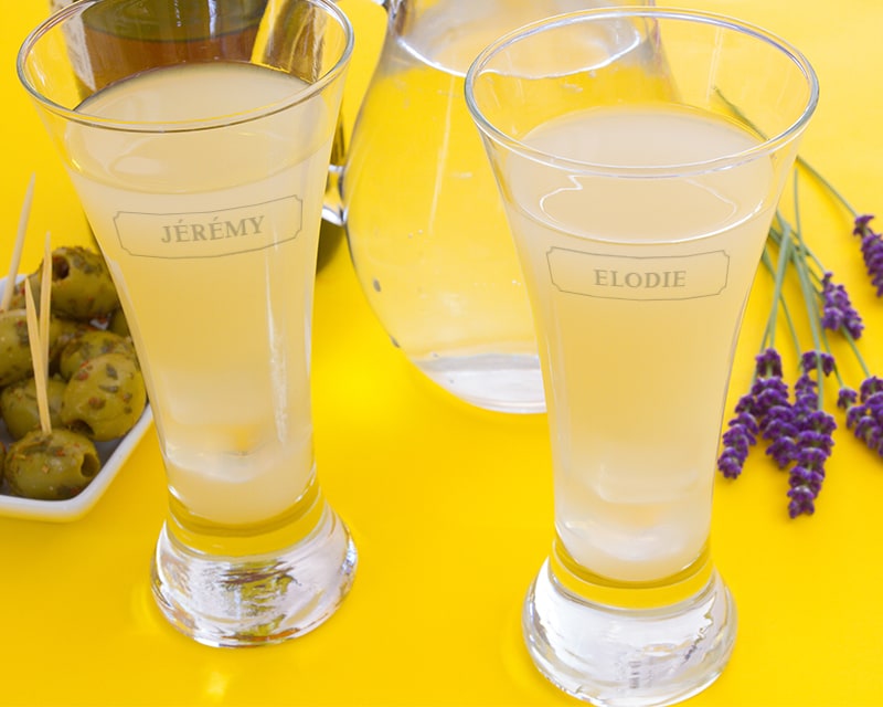 Verre à Ricard personnalisé long - Prénom