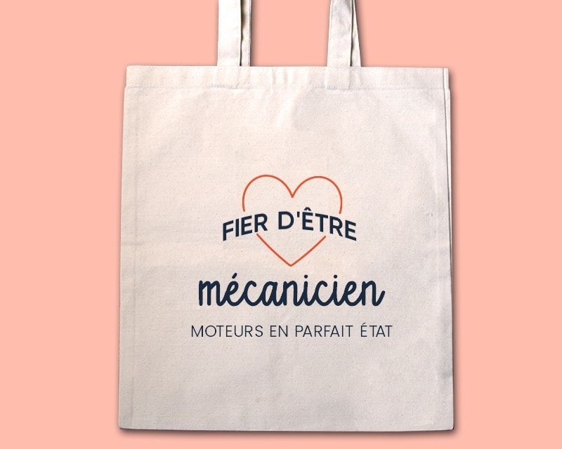 Tote bag personnalisable - Fier d'être mécanicien