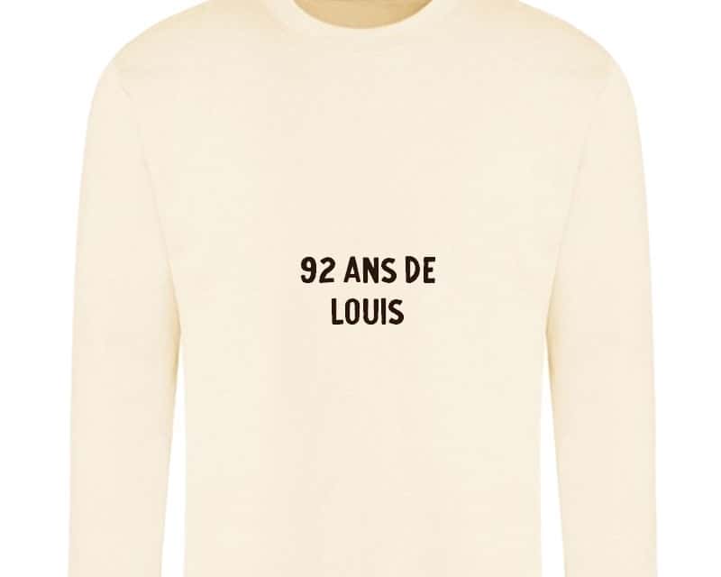 Sweat personnalisable homme 92 ans