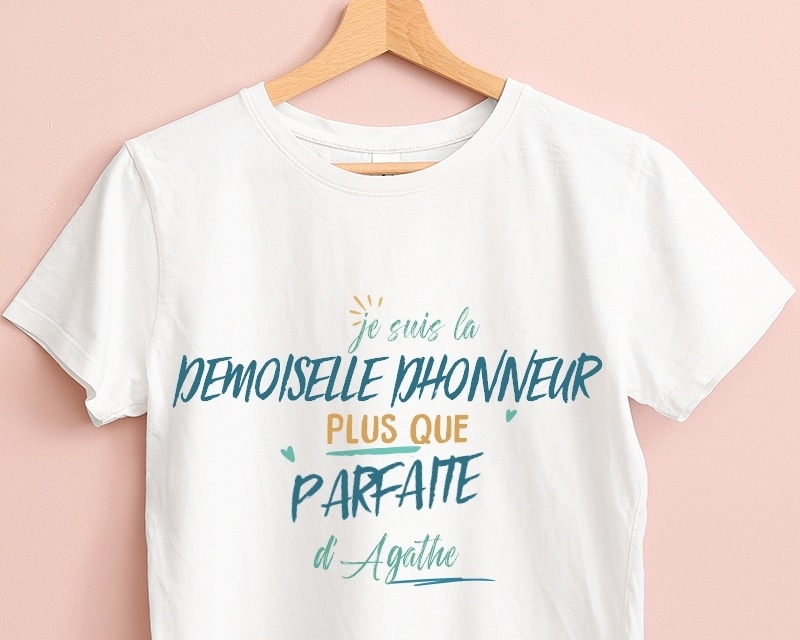 T-Shirt femme personnalisé : Demoiselle d'honneur la plus...