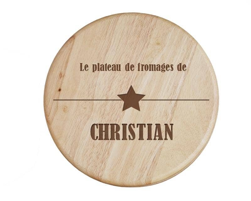 Set à fromage personnalisé pour un Christian