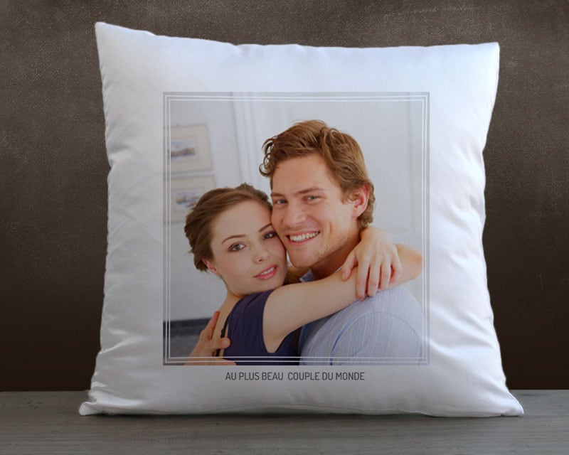 Coussin personnalisé photo et texte