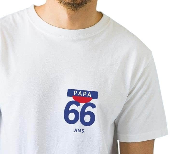 T-shirt blanc homme pastis papa 66 ans