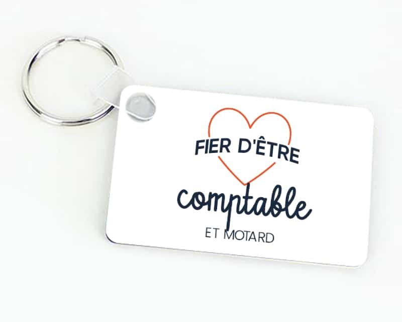 Porte-clés personnalisable - Fier d'être comptable