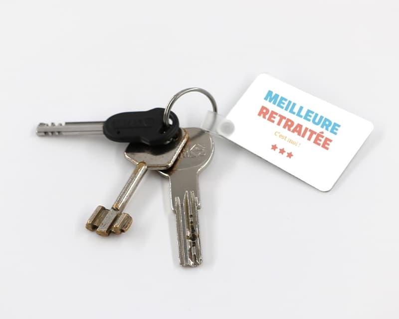 Porte-clés personnalisable - Meilleure Retraitée