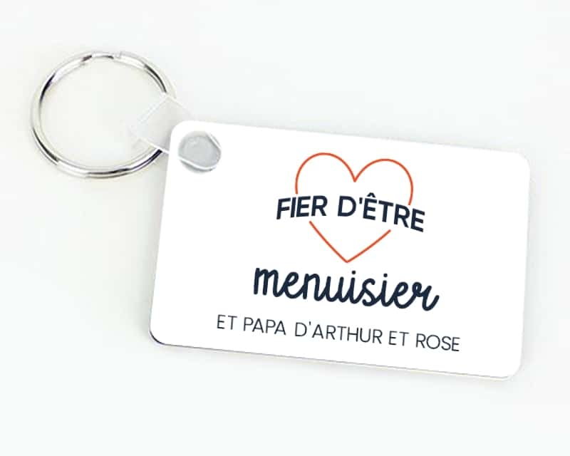 Porte-clés personnalisable - Fier d'être menuisier