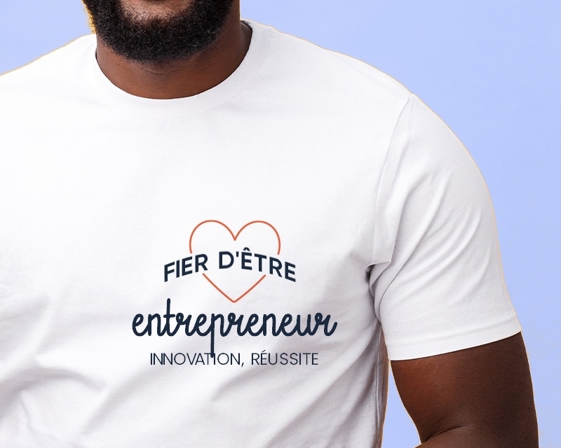 Tee shirt personnalisé homme - Fier d'être entrepreneur
