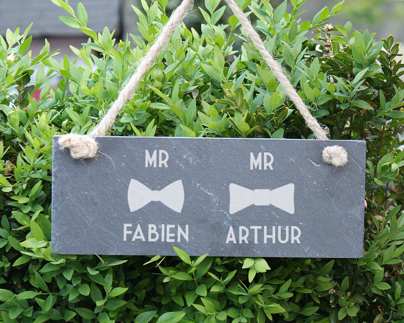 Plaque de porte personnalisée - Mr & Mr