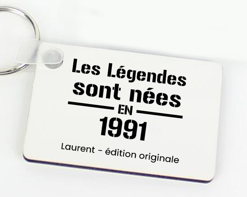 Porte-clés personnalisé - Les Légendes sont nées en 1991
