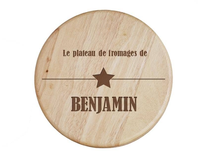 Set à fromage personnalisé pour un Benjamin