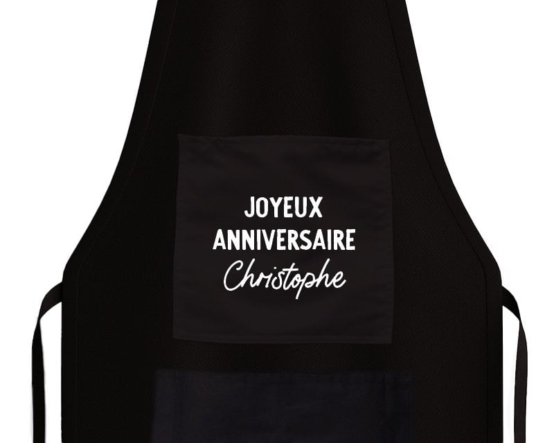 Tablier de cuisine personnalisé pour un Christophe