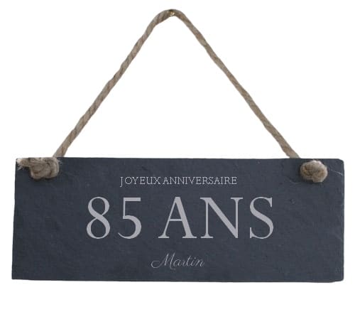 Plaque de porte personnalisable homme 85 ans