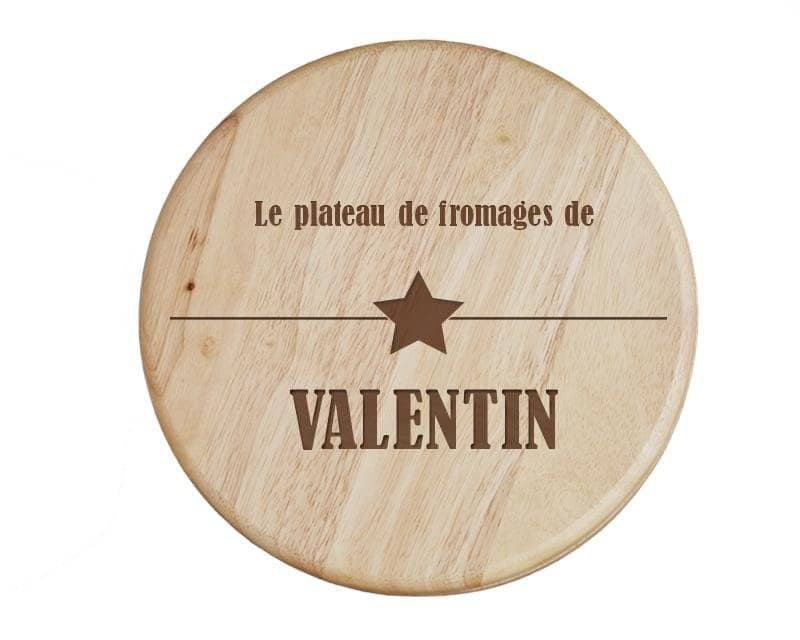 Set à fromage personnalisé pour un Valentin