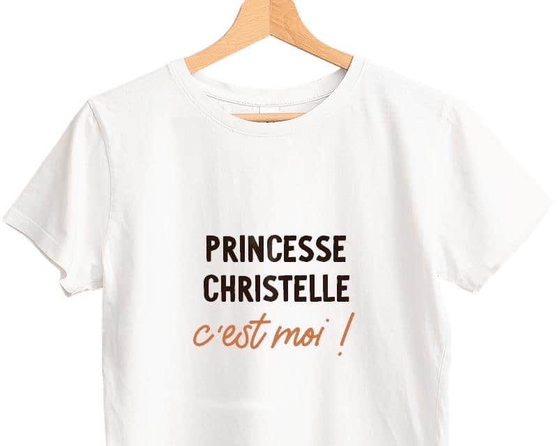 T-shirt blanc personnalisé pour une Christelle