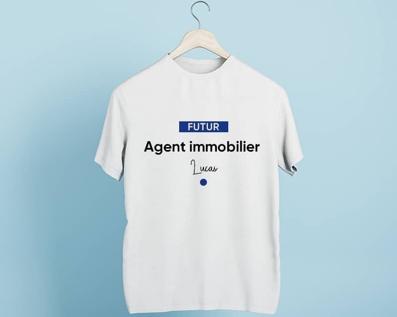 Tee shirt personnalisé homme - Futur agent immobilier