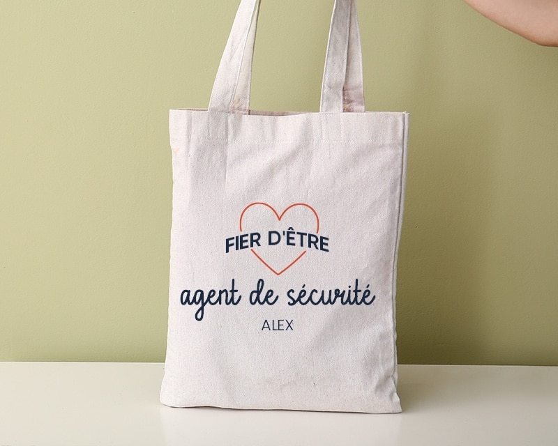 Tote bag personnalisable - Fier d'être agent de sécurité