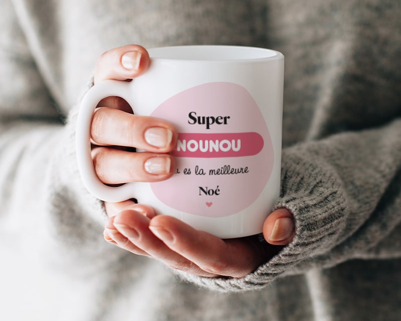 Mug Super Nounou, Cadeau personnalisé pour nounou