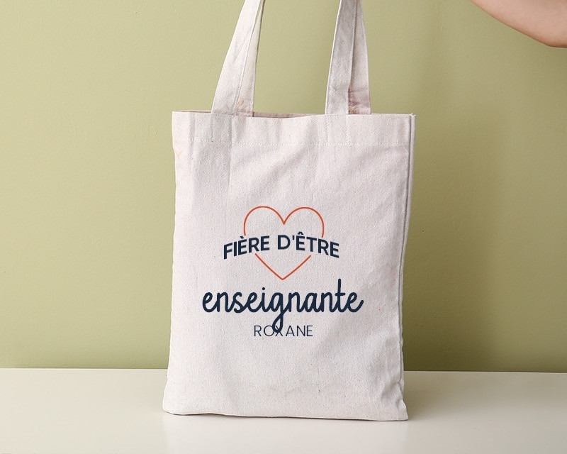 Tote bag personnalisable - Fière d'être enseignante