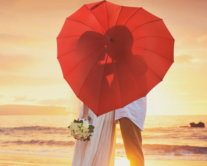 Parapluie Cœur Rouge Personnalisable