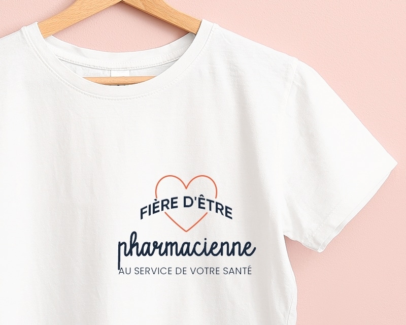 Tee shirt personnalisé femme - Fière d'être pharmacienne