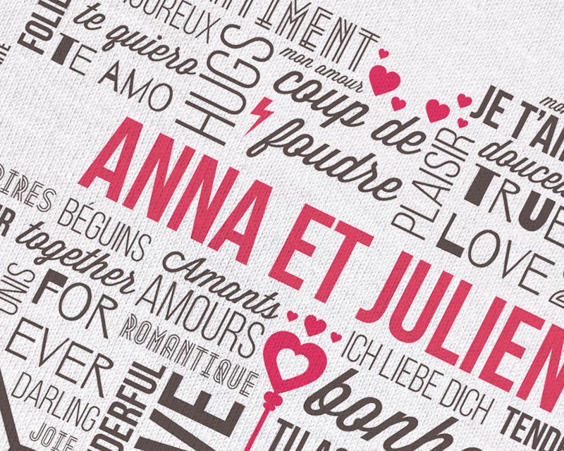 Tee shirt personnalisé femme - Mots d'Amour