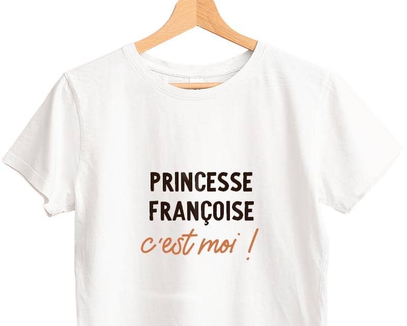 T-shirt blanc personnalisé pour une Françoise