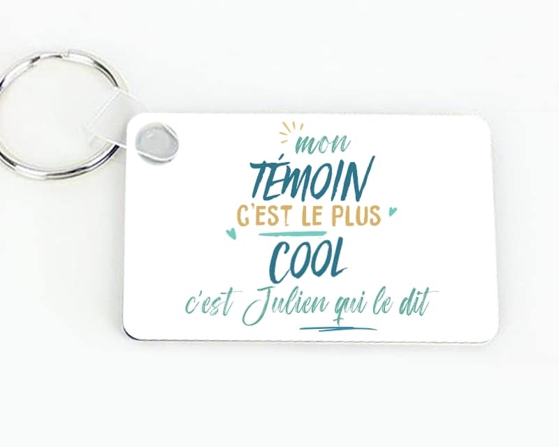 Porte-clés personnalisé : Témoin le plus...