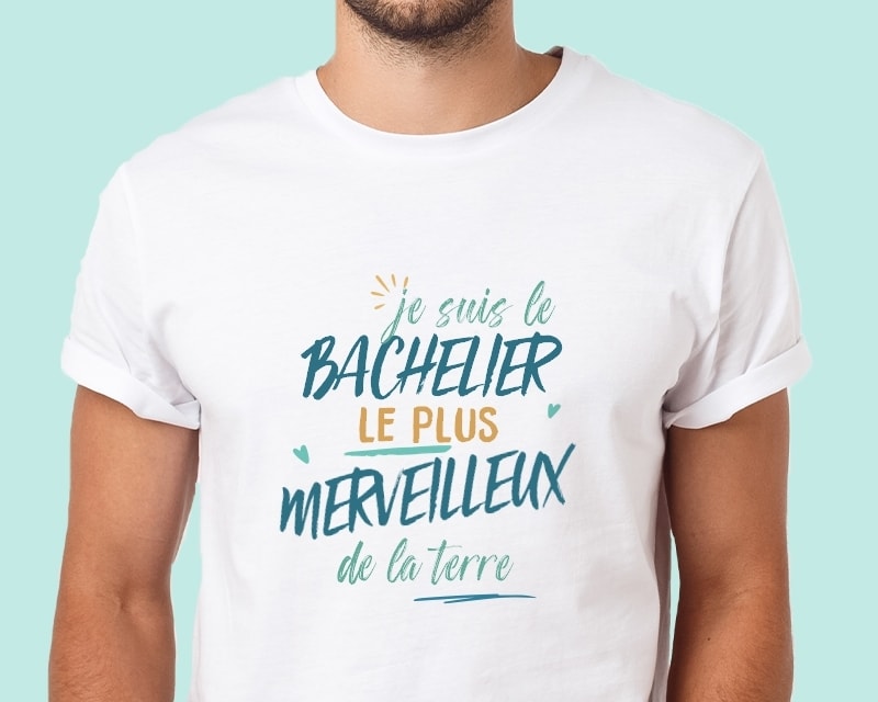 T-Shirt homme personnalisé : Bachelier le plus...