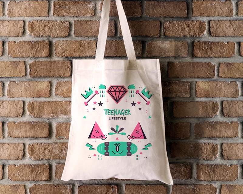 Tote bag Personnalisable - Skateboard - 100% coton naturel