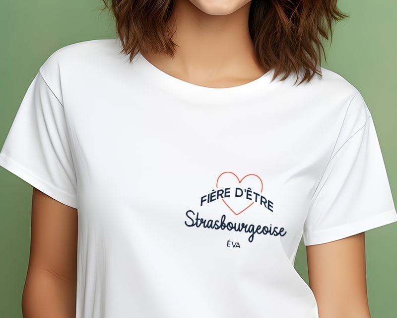 Tee shirt personnalisé femme - Fière d'être Strasbourgeoise