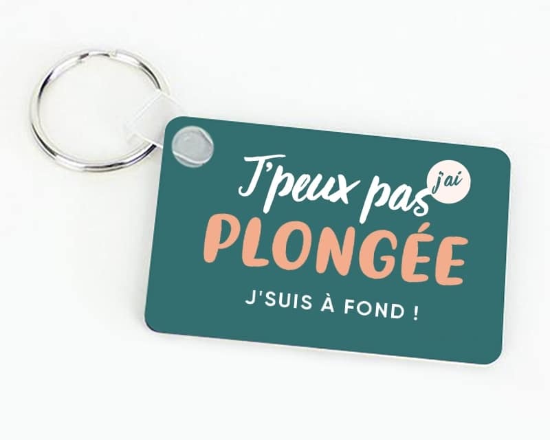 Porte-clés personnalisable - J'peux pas j'ai plongée