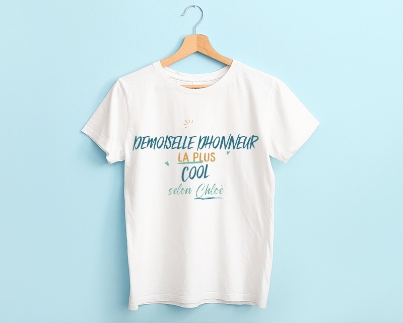 T-Shirt femme personnalisé : Demoiselle d'honneur la plus...