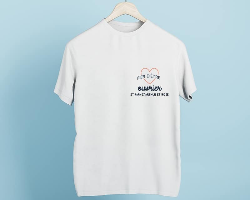 Tee shirt personnalisé homme - Fier d'être ouvrier