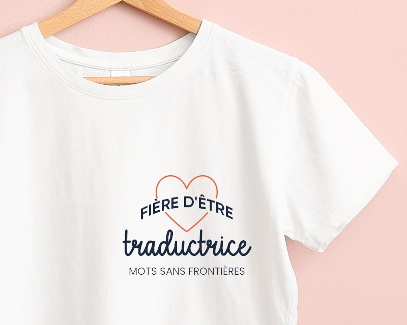 Tee shirt personnalisé femme - Fière d'être traductrice