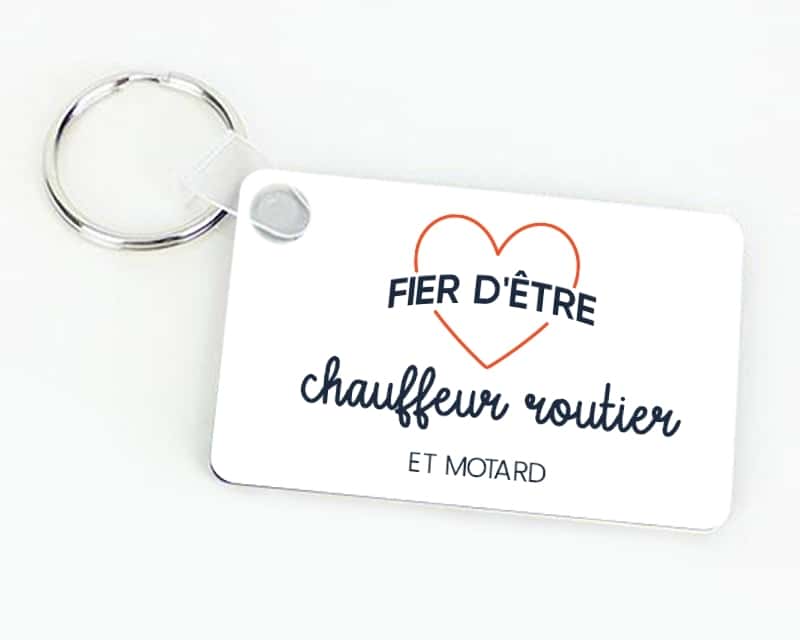 Porte-clés personnalisable - Fier d'être chauffeur routier