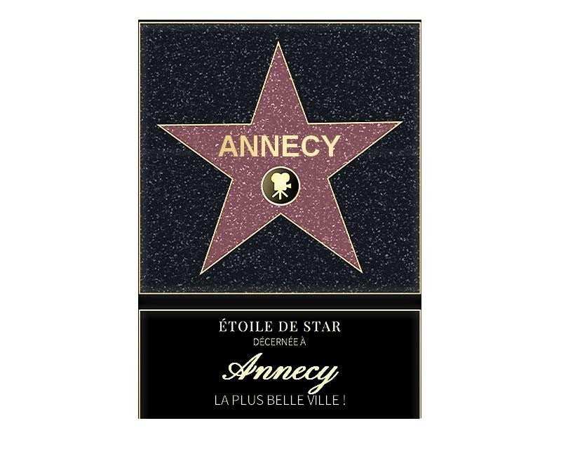 Affiche etoile de star personnalisé Annecy