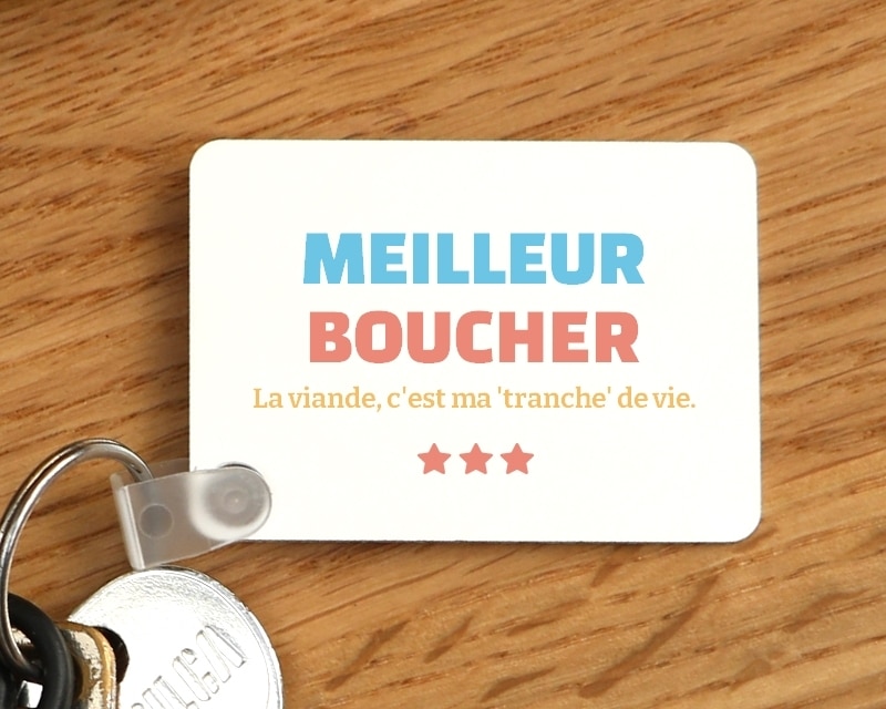 Porte-clés personnalisable - Meilleur Boucher