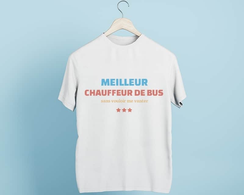 Tee shirt personnalisé homme - Meilleur Chauffeur de bus