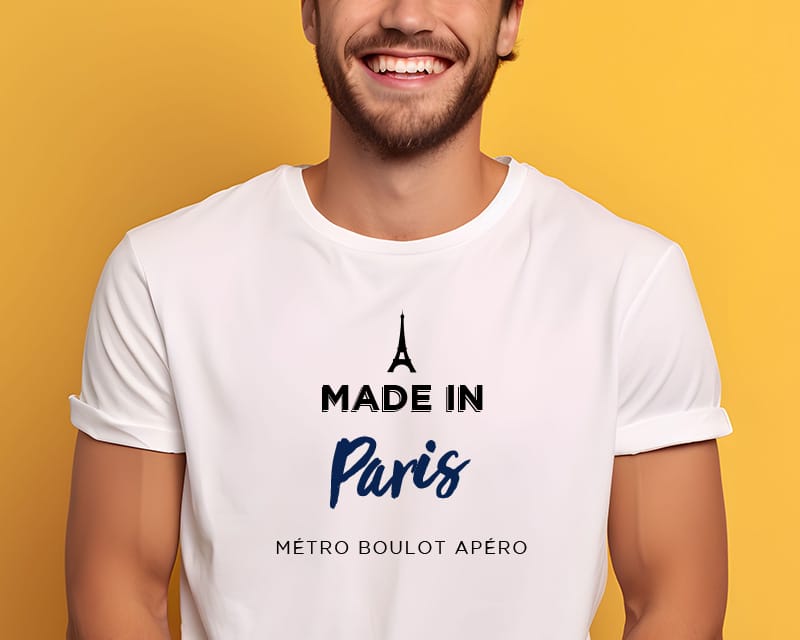 Tee shirt personnalisé homme - Made In Paris