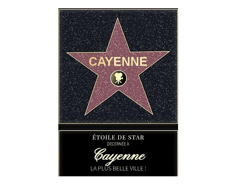 Affiche etoile de star personnalisé Cayenne