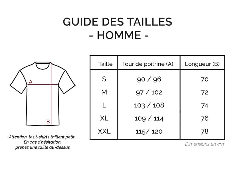 T-shirt homme personnalisé brodé - Coeur